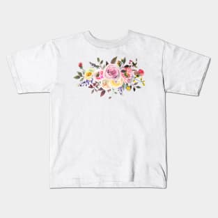 Pastel Watercolor Roses Kids T-Shirt